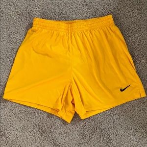 Yellow nike shorts